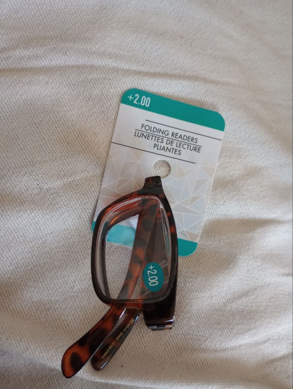 YNS Generic Tortoiseshell Folding Reading Glasses +2.00